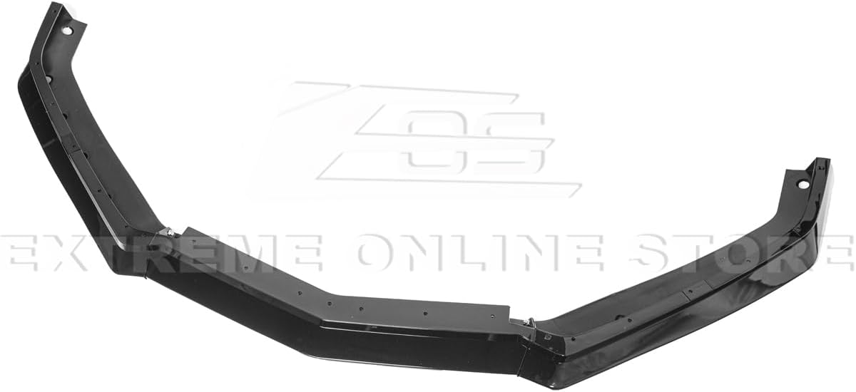 Replacement for 2020-Present Chevrolet Corvette C8 | GM Factory Z06 Style Fiber 3-Pieces Front Bumper Lip Chin Spoiler Lower Splitter (ABS Plastic - Painted Carbon Flash Metallic)