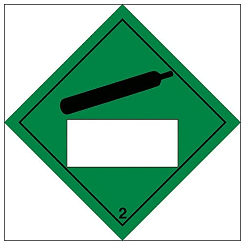 Panneau Compressed Gas 2 V Safety magnétique pour sécuriser le stockage de gaz