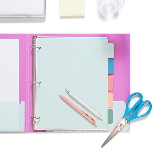 Conjunto de fichário e divisória de poliéster