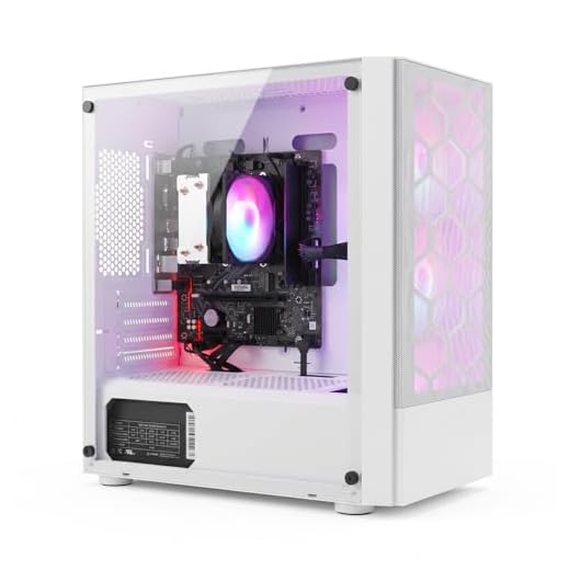 STGsivir Desktop-PC, Ryzen 5 3400G bis zu 4,0 GHz, 16 GB DDR4 RAM, 512 GB SSD, WiFi6, BT 5.0, RGB-Lüfter x3, Windows11 Pro
