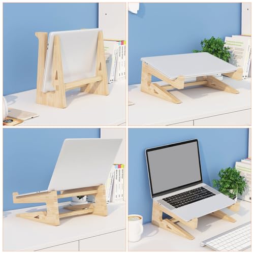 Soporte de madera ajustable para laptop de 12-14.7 pulgadas miniatura 3