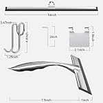 TOOVEM 14 Inch Shower Squeegee for Glass Doors, Window, Bathroom (Silver) - Image 2