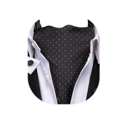 Image of Dubulle Paisley Floral Ascot for Men Self Tie Mens Cravat and Pocket Square Cufflinks Wedding