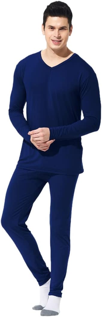 Men's Long Pants Modal Cotton Thermal Underwear Set