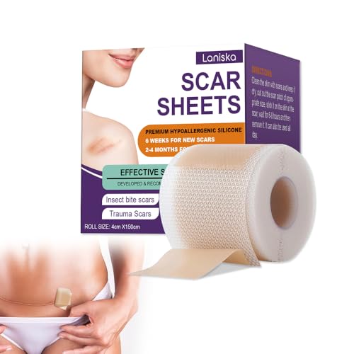 Pansement Silicone Cicatrice en Rouleau (4cm x 150cm),Silicone Scar Sheets Réutilisables et Découpables,Aide à Uniformiser l'aspect de la Peau,le Soin Quotidien de la Peau Sensible (Violet005)
