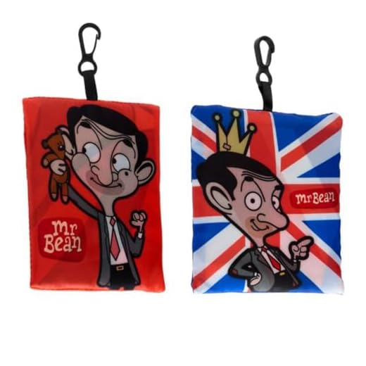 Puckator Mr Bean - Faltbare Einkaufstasche - Mr. Bean, Teddy, Union Jack - (Rot) 6 Puckator Mr Bean - Faltbare Einkaufstasche - Mr. Bean, Teddy, Union Jack - (Rot)