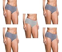 Nairobae Women's (Size 3XL) 100% Soft Breathable Stretchable Cotton Blend Hipster Brief Underwear Plus Size Panties Combo XXXL (Multi-Coloured - Pack of 5) (Colours May Vary)