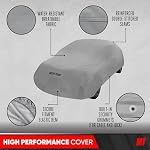 MotorTrend Custom Fit Car Cover for Ford Mustang 1965-2004, All-Weather Protection for Cars Trucks & SUVs, UV Resistant Waterproof Scratch-Resistant, Vehicle Cover for Outdoor & Indoor