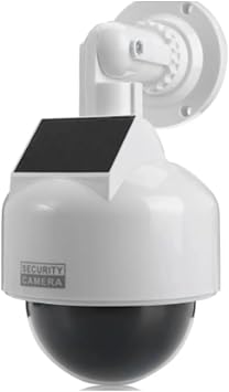 Simulation Security Camera with Flashing LED Light 360 Rotation Dummy CCTV Dome Indoor/Outdoor Monitor Powered 1 PCS