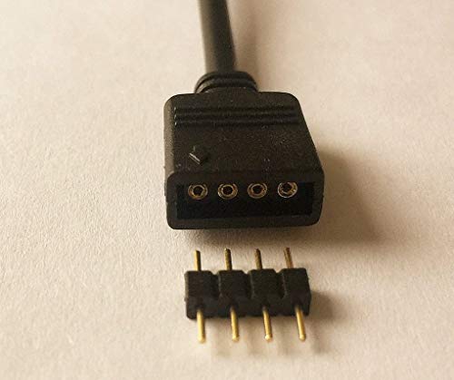 Tronicspros 4 Pin Led Splitter Cable Flex Led Strip Connector 2 Way Y Splitter For One To Two Smd 5050 3528 2835 Rgb Led Tape Led Ribbon Led Strip Light -30Cm/12In Long (1 To 2 Splitter, Black, 2Pcs) #TOP1