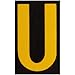 Brady 5890-U, 58936 Bradylite Reflective Number and Letter, (12 Packs of 25 pcs)