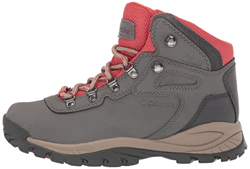 Columbia Newton Ridge Plus Bota de caminhada feminina, Coral, carvão/queimado, 8 Wide