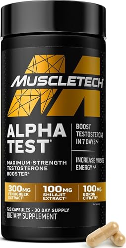 MuscleTech Testosterone Booster for Men, AlphaTest, T-Boost Mens Supplement