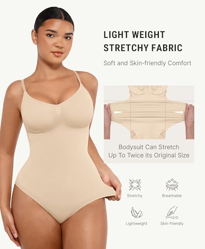 Image of FeelinGirl Shapewear Bodysuit Tummy Control Body Shaper for Women
