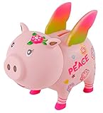 hucha cerdito barata Tamaño: 8 x 12 x 16 cm MIK Funshopping Hucha en forma de cerdo, ideal para ahorrar o como paquete de regalo de dinero (hada de la paz)