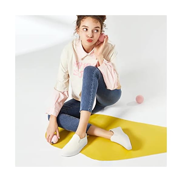 Women's Slip on Shoes Canvas Sneakers Loafers Non Slip Shoes Low Top Casual Shoes