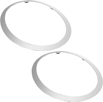 2Pcs 51137300631 Headlight Trim Ring, Driver Side and Passenger Side Headlight Bezel Replacement for BMW Mini Cooper F55 F56 F57 2014-2021 Headlight Trim Bezel 51137300632 SILVER