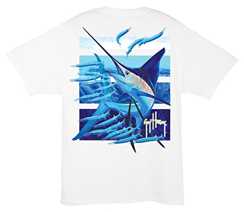 Guy Harvey Ballyhoo T-Shirt - White - XL