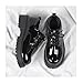 Men's Platform Chunky Dress Shoes Patent Leather Lace Up Oxfords Casual Derby Business Shoes (Black,12)