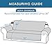H.VERSAILTEX 100% Waterproof Sofa Slipcover Washable Sofa Cover Non-Slip Couch Cover for 3 Cushion Cover Furniture Protector for Pets Couch Slipcovers with Puppy Paw Silicone Backing (XL Sofa, Taupe)