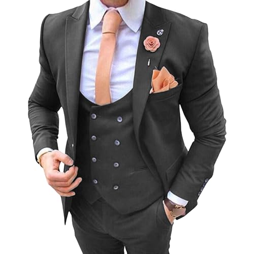 Smoking homme col à revers ajusté pour grand mariage formel