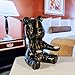 Resin Bear Statue Digital Clock Home Decor, Fluid Bear Tray Sculpture, Graffiti Art Figurine Home Ornament Decoration for Office, Living Room, Bedroom, Book Shelf, TV Cabinet, Desktop (Black)