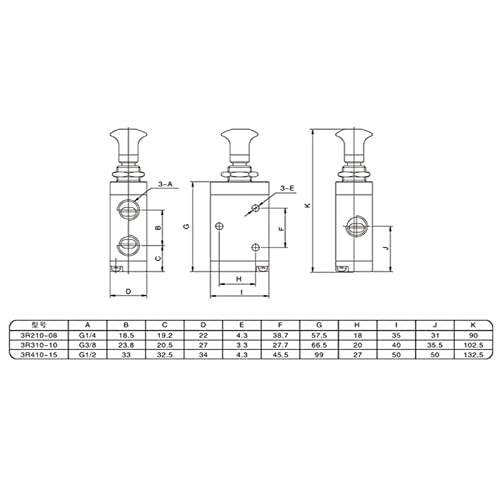 Vanne de commutation pneumatique 3R310-10 pour commande de vérin - 7