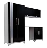 NewAge Products 36640 Performance Plus Series Garage Cabinet Set, Black, 5-Piece