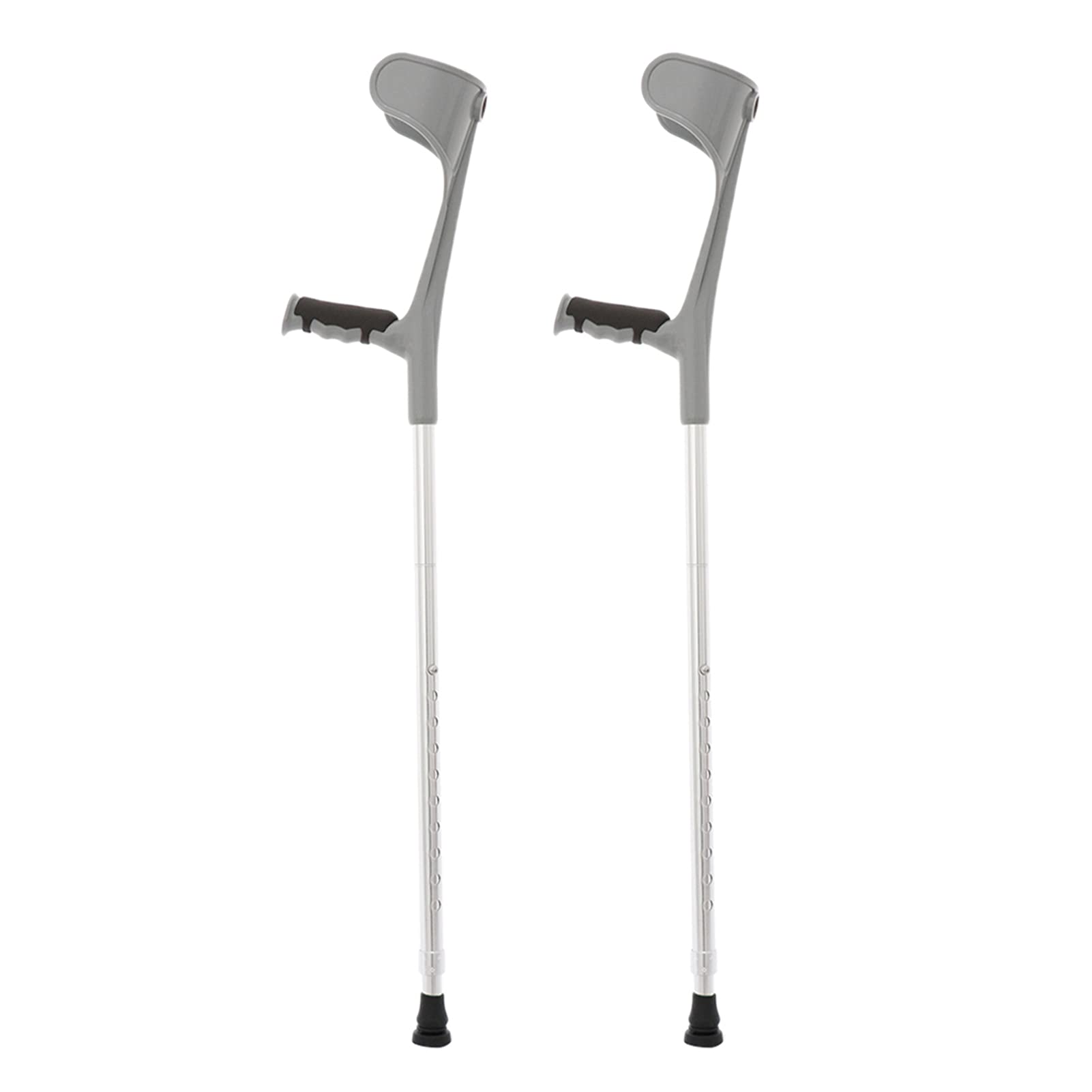 Muletas de antebrazo de aluminio, muletas de antebrazo para adultos, muletas para caminar, muletas de antebrazo de aluminio muleta plateada, paquete de 2 de moda