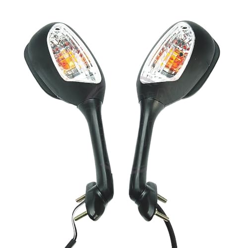 Rétroviseurs clignotants noirs moto pour GSXR 600 750
