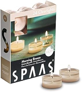 Spaas 24 Scented Clearlights, Tealights in Transparent Clear Cup, 4.5 Hours, Magical Thoughts