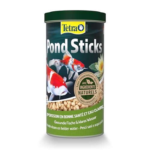 Tetra Pond Sticks – Alimentation Quotidienne idéale pour tous les Poissons de Bassin – Enrichi en Oligo-éléments, Vitamines essentiels, Caroténoïdes – Ne pollue pas l’eau - 1L