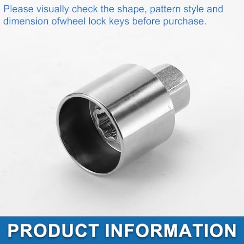 Image of Car Wheel Lock Lugnut Type t Anti-theft Screw Nut Removal Key Socket for Land Rover Range Rover Evoque Freelander