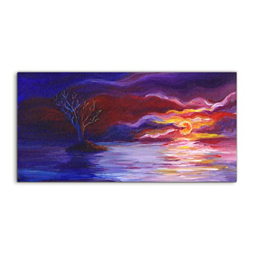 Tableau acrylique 120x60cm Water sunrise photo art decoration murale salon chambre