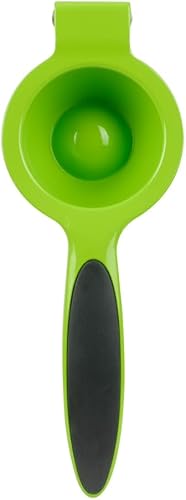 SKYREN Exprimidor manual de cítricos fundido a presión de alta resistencia, exprimidor de mano verde lima con asas de agarre cómodo, prensa de limón