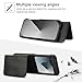 XIMAND for Samsung Galaxy Z Flip 7 Case with 2 in 1 Detachable Magnetic Wallet, 4 Card Slots and Cash Slot,Compatible with MagSafe Wireless Charging, RFlD Blocking - Black