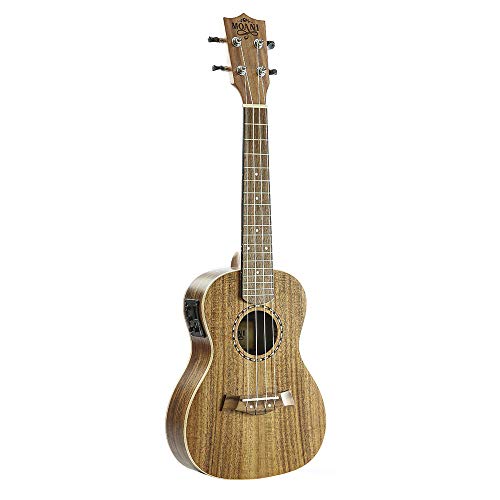 Ukulele Moani WAIKIKI Concerto 23” Eletro-Acústico, Koa em acabamento fosco, Cor Natural, Binding em