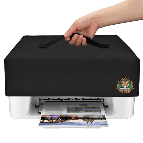 Umbrotiger Printer Dust Cover for Canon PIXMA TS3520 & HP DeskJet 2827e/2855e/5101/5000/MG3620 - Waterproof Anti-Static Dustproof Cover, Foldable 18.1x14.2x5.9in with Handle for Office/Home