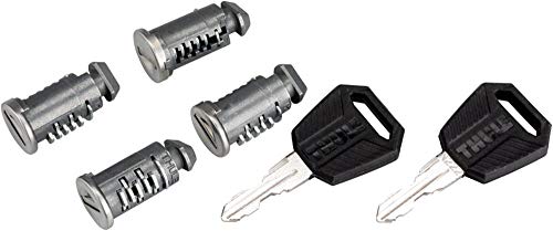 Thule One-Key System 4 Pack, Silver/Black #TOP4