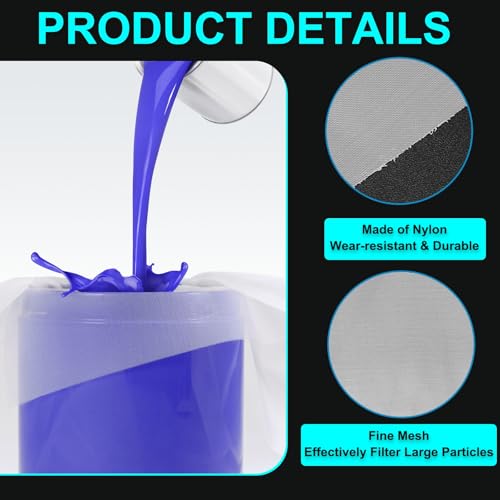 QUARKZMAN 160 Mesh Nylongewebe Filtertuch Gewebtes Netz Filterstoff (78 x 39) Für Farbe Hausbrauen Weiß