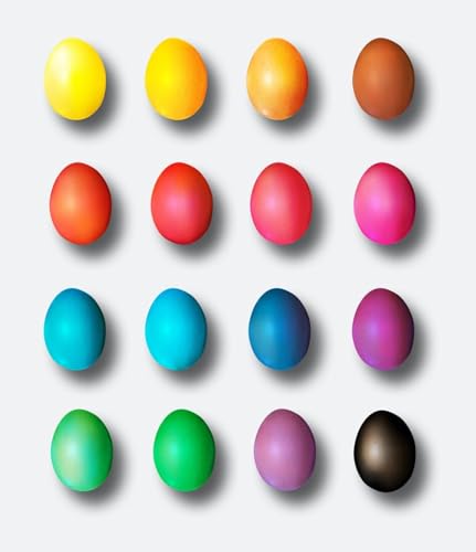 Pysanky Easter Eggs Decorating Dyes, Set of 16, Powder Form, Non Edable, Multicolor