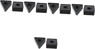 Vaguelly 10 pcs Square Karaoke Logos for Abs Supplies Flags Station Triangle Tv Flag Mic White Interview Log Ktv Triangular Shaped Microphone Portable News Stations Cube Black Injection