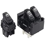 NewYall Set of 2 Front Left Driver and Right Passenger Side Door Window Switch Black for Chevrolet Venture 1997-2005 Oldsmobile Silhouette 1997-2004 Pontiac Montana 1999-2005