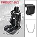 2PCS Reclinable Universal Automotive Racing Seats for Cars with PVC Leather Adjustable Racing Bucket Seats with Dual Sliders,180° Adjustment,Driver and Passenger Side, Black