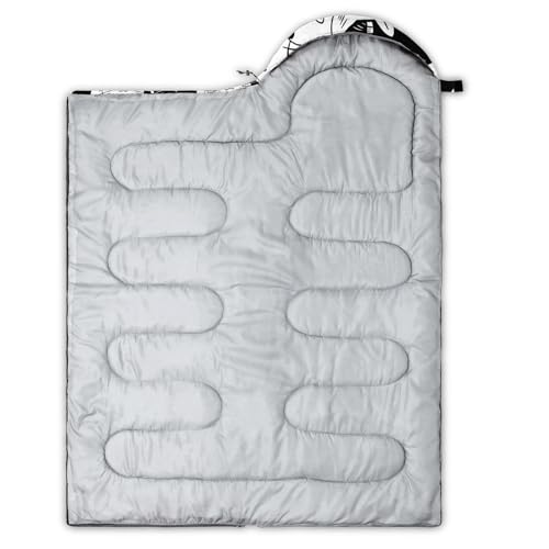 Image of QOOMO Camping Sleeping Bags,3 Season Warm & Cool Weather,Lightweight,Waterproof Sleeping Bags for Adults & Kids,Traveling,and Outdoors,Camping Gear Equipment