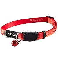 Rogz Kiddycat Safeloc Cat Collar Orange Small with Variable Load Safety Release Buckle