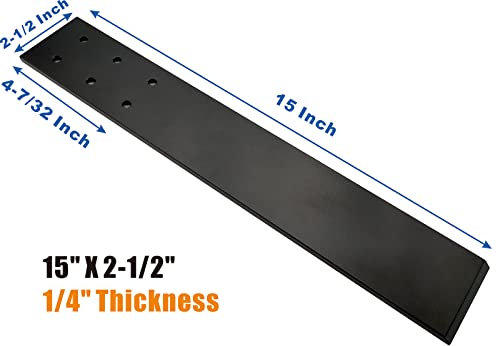 PetrelWing 3-Pack Countertop Support Brackets, Top Mount, Solid Heavy Duty Knee Wall Hidden Granite Countertop Support, Floating Shelf Brackets, Black, Steel, Wall Mount, Set of 3, 15 Inch by PetrelWing - Image 3