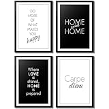 VON STEINEICH® Wohnzimmer Deko Bilder [schwarz weiß] Moderne Wandbilder...