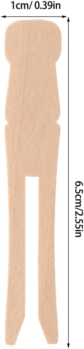 PRETYZOOM 100 Pcs Wooden Clothespins Clothes Pins for Laundry 0.4" x 2.5"