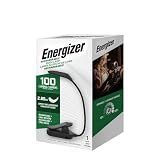 Energizer Rechargeable LED Book Light, Clip On Reading Light with Flexible Neck for Reading in Bed, Micro-USB Charging Cable Included, Pack of 1, Black